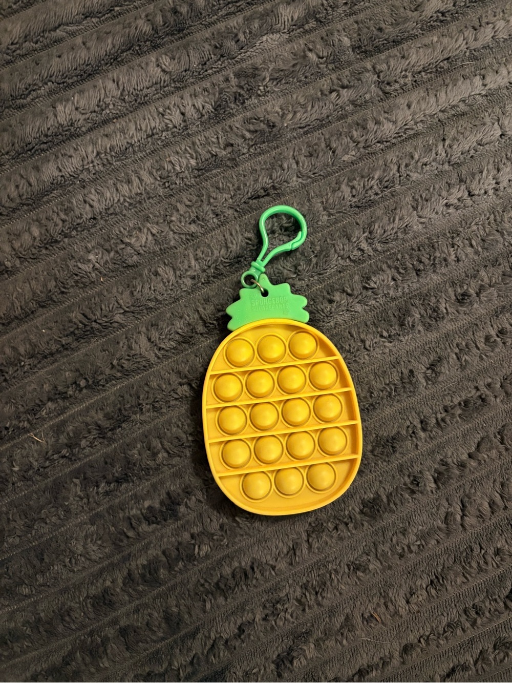 Yellow Pineapple Pop Fidget Keychain for Kids